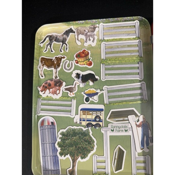 TS Shure Magnetic Farm Animal Self Container Tin &Toys - Picture 5 of 8